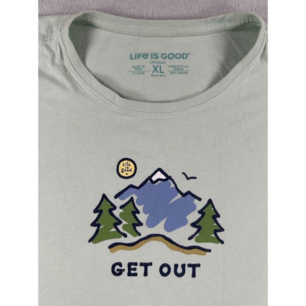 Life Is Good Crusher T-Shirt Lot of 2 Womens XL Nature Get Out Wild at Heart - Picture 9 of 10